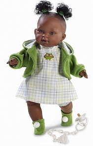 Кукла Эдис в зеленой кофточке, 38 см. (Llorens Juan S.L., L 38610veg)